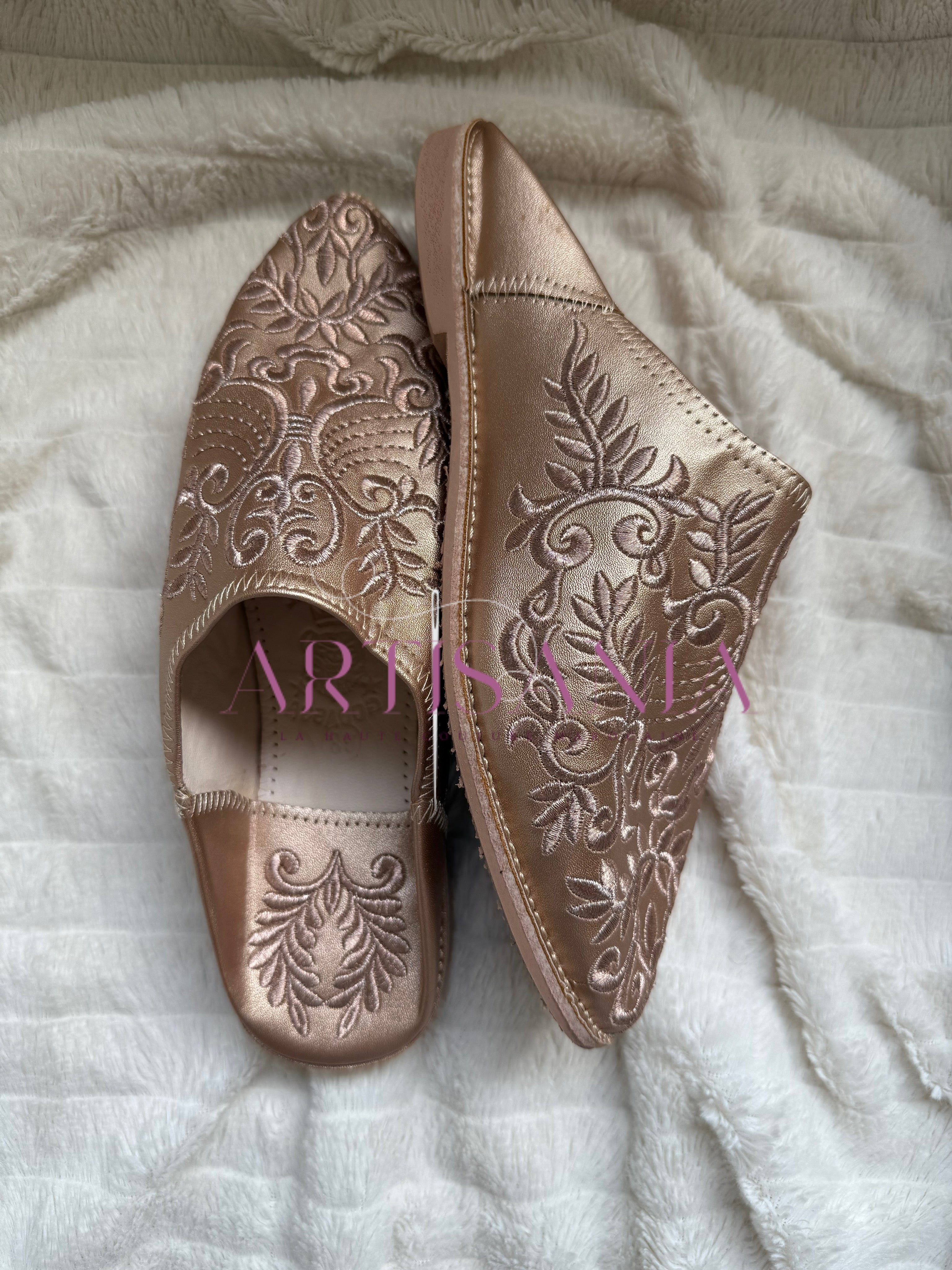 Babouche plates Anissa - rose gold