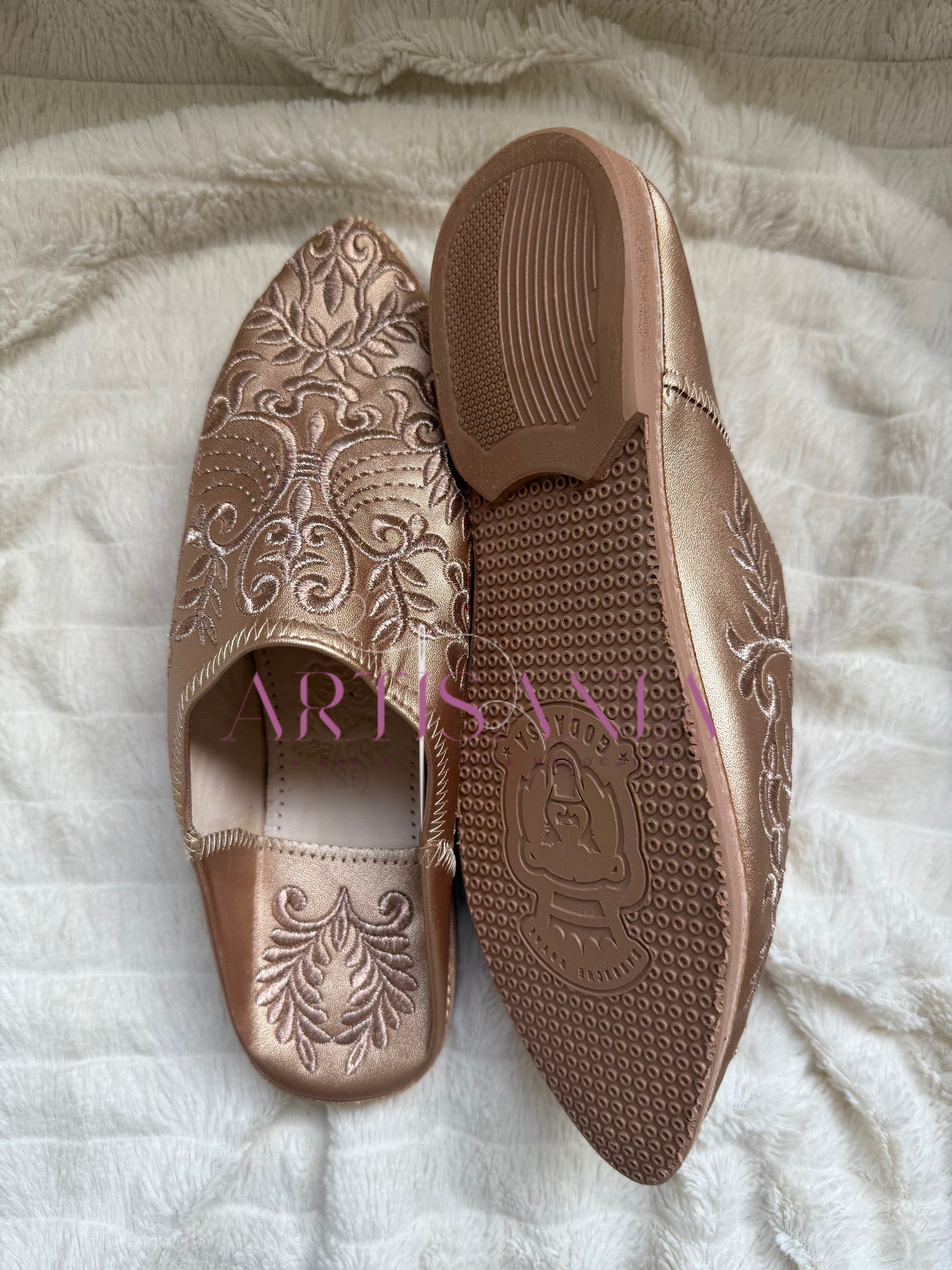 Babouche plates Anissa - rose gold