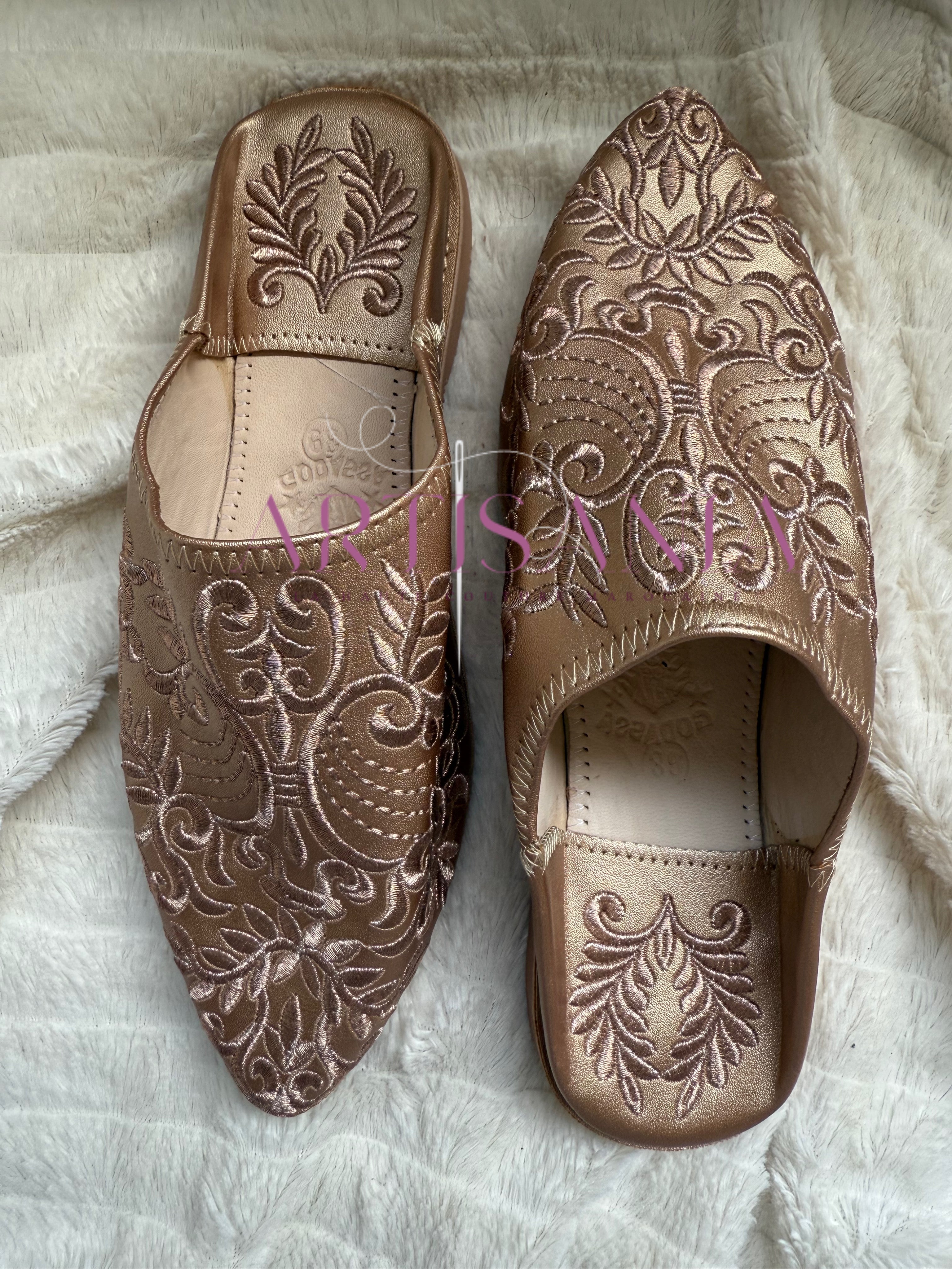 Babouche plates Anissa - rose gold