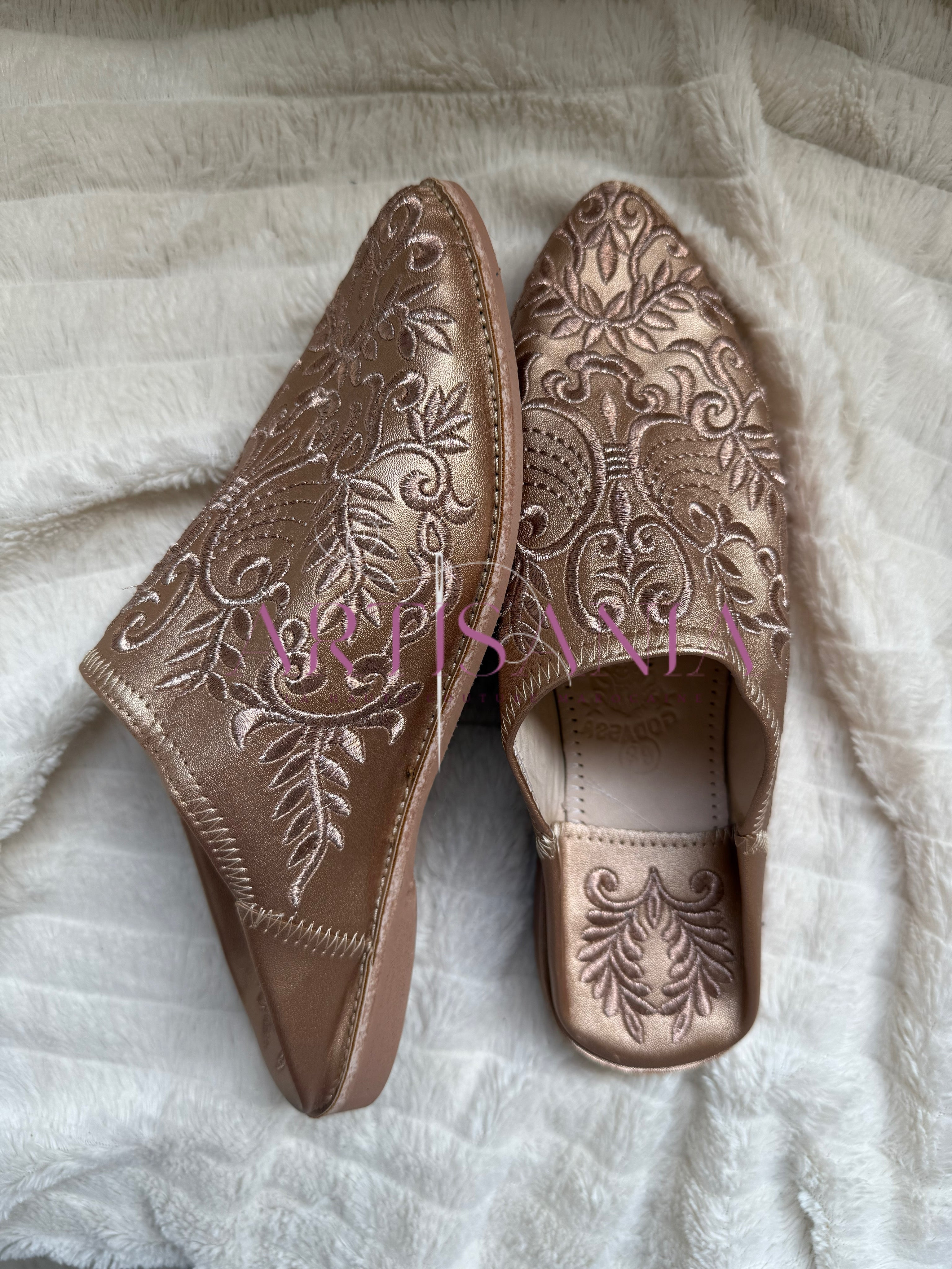 Babouche plates Anissa - rose gold