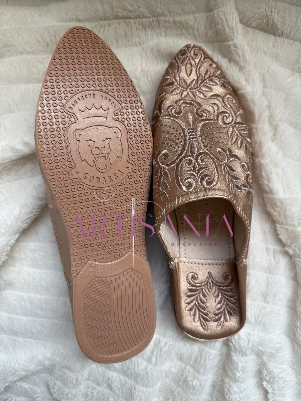 Babouche plates Anissa - rose gold