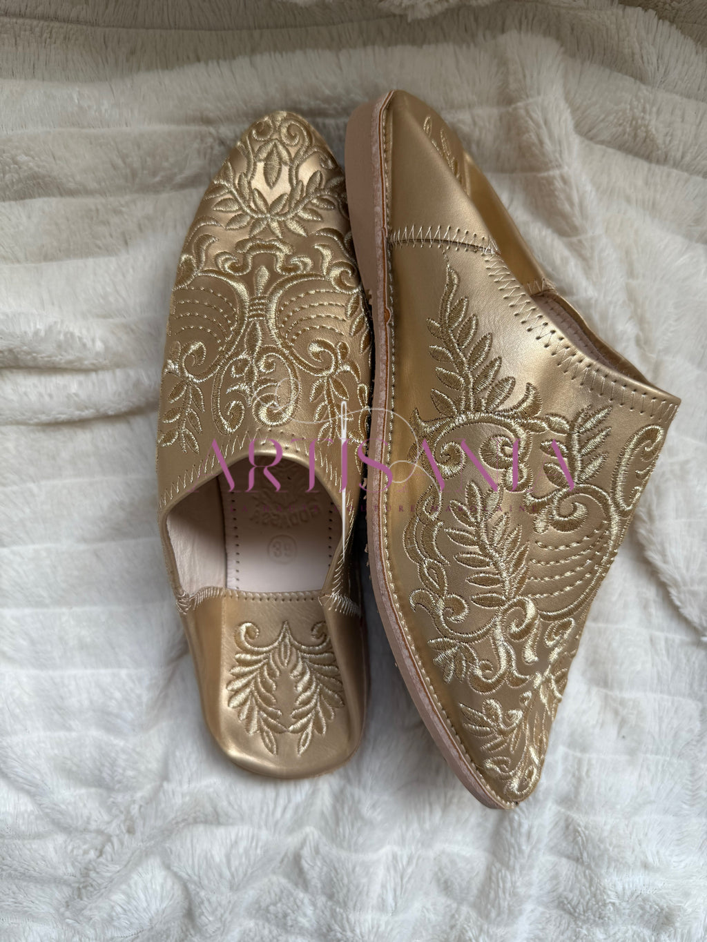 Babouche plates Anissa - gold