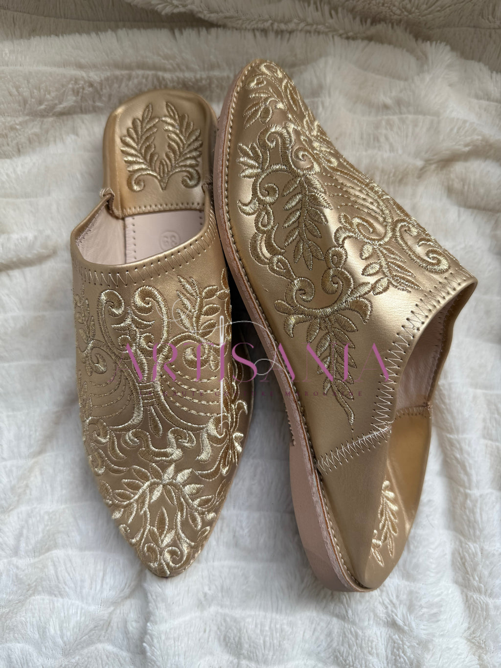 Babouche plates Anissa - gold