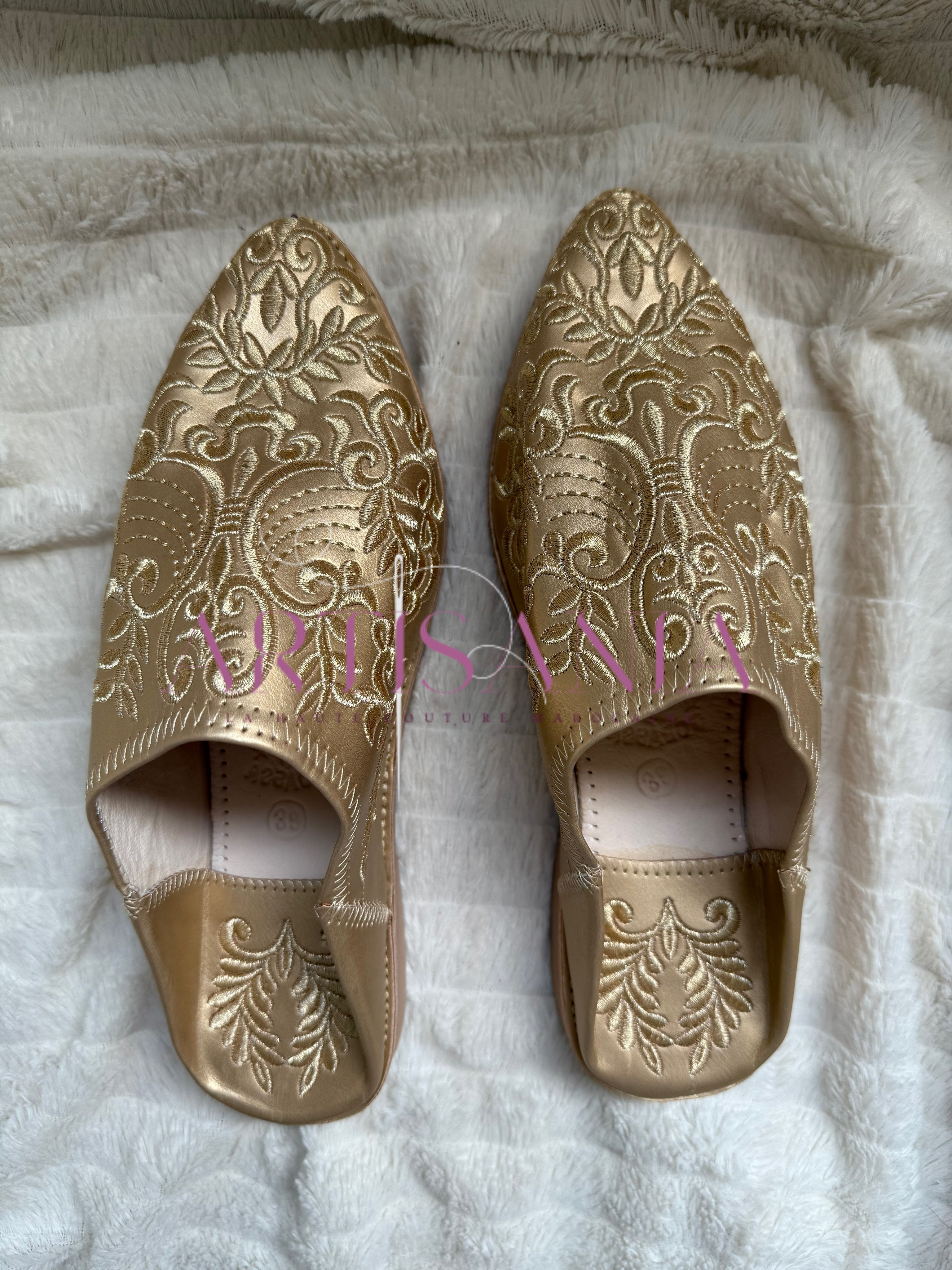 Babouche plates Anissa - gold