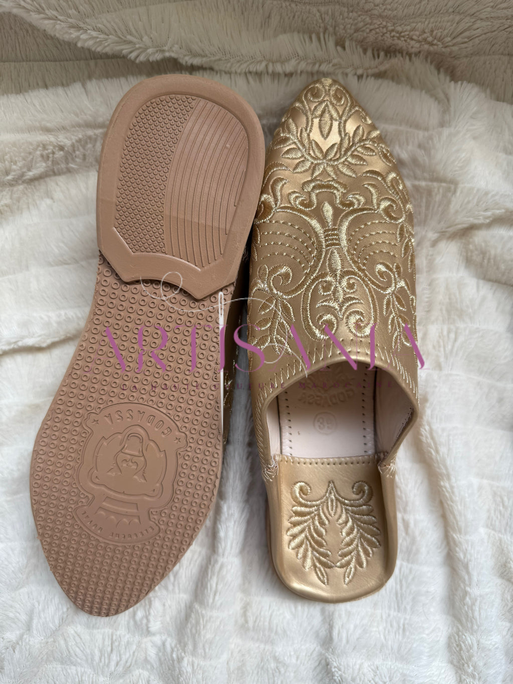 Babouche plates Anissa - gold