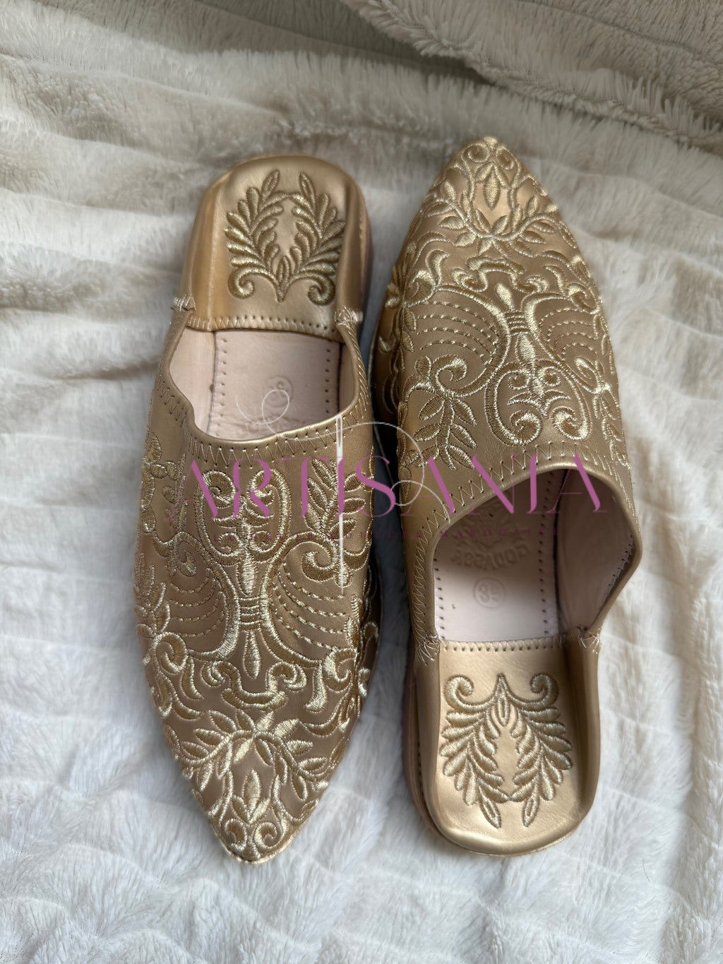 Babouche plates Anissa - gold