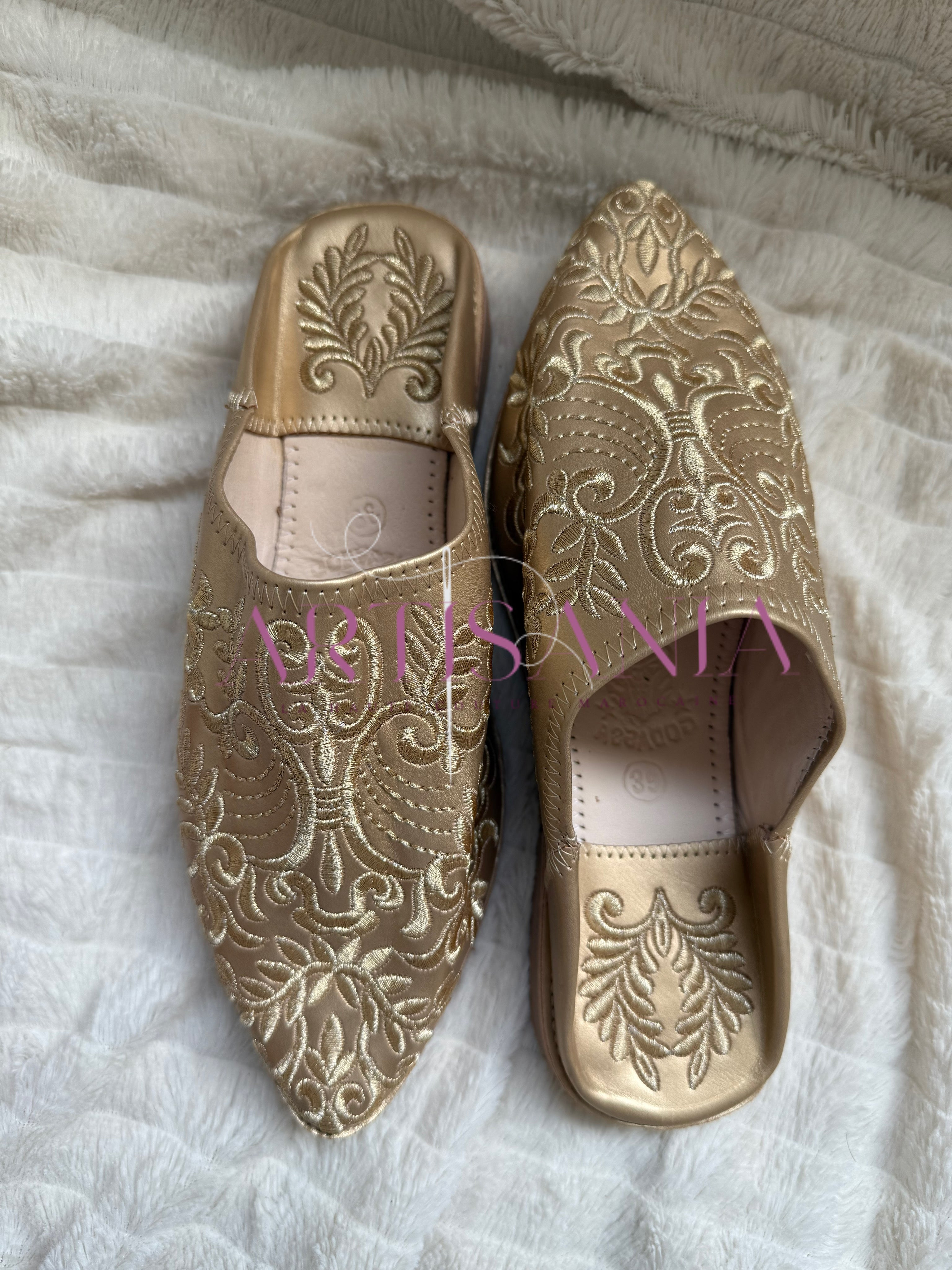 Babouche plates Anissa - gold