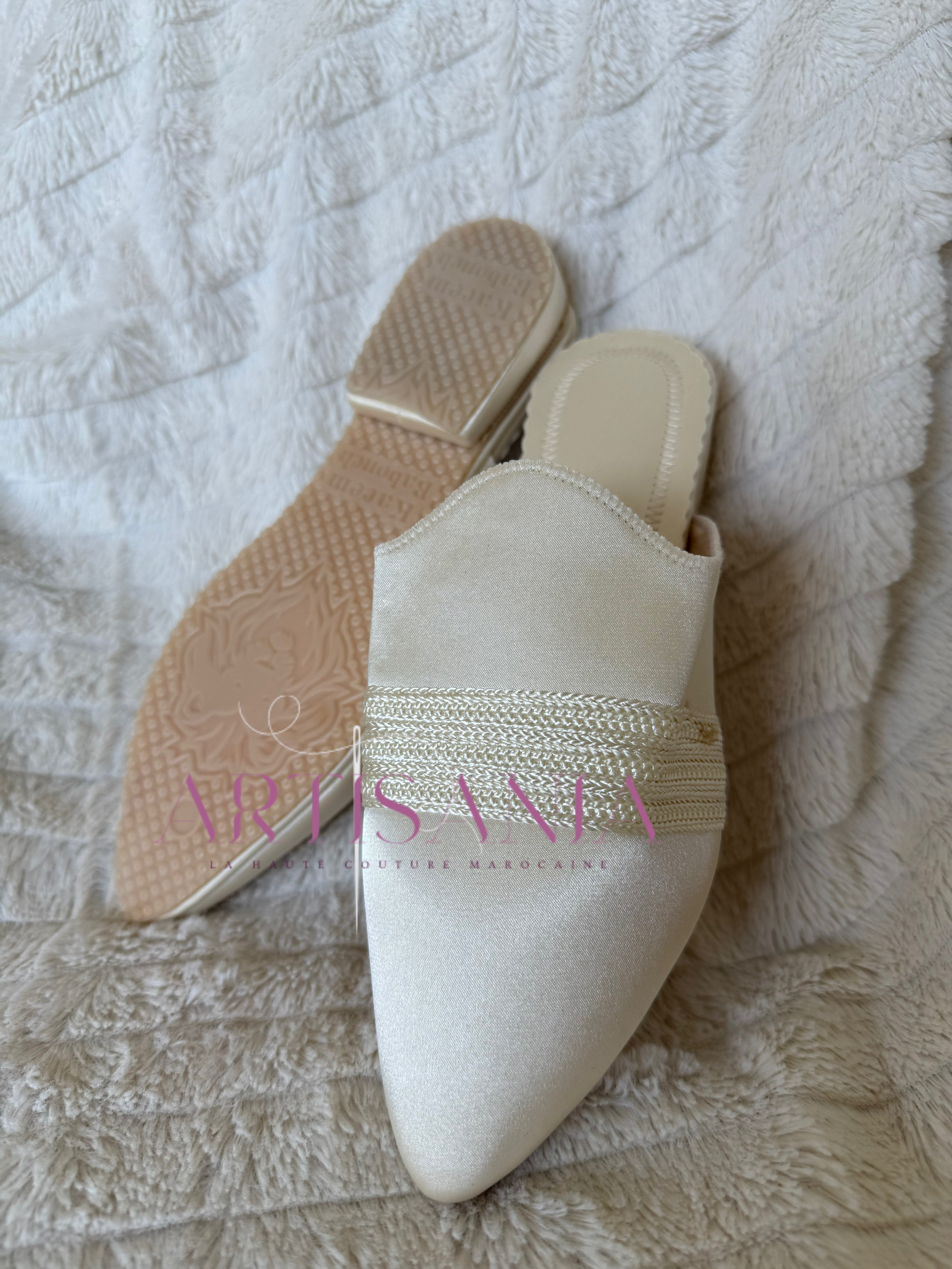 Babouche petit talon - modèle Alizée 🤍