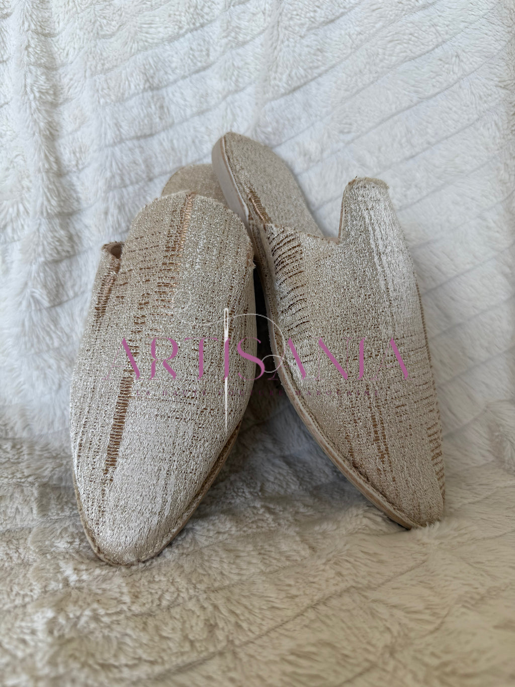 Babouche marocaine plate - modèle Adèle