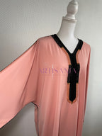 Gandoura faite main avec perles – Collection Loubna 🖤✨