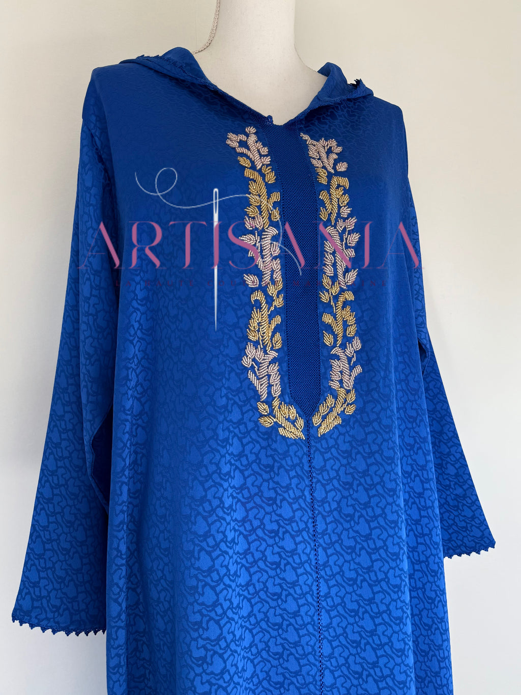 Jellaba une pièce randa + perles - modèle Najia ✨