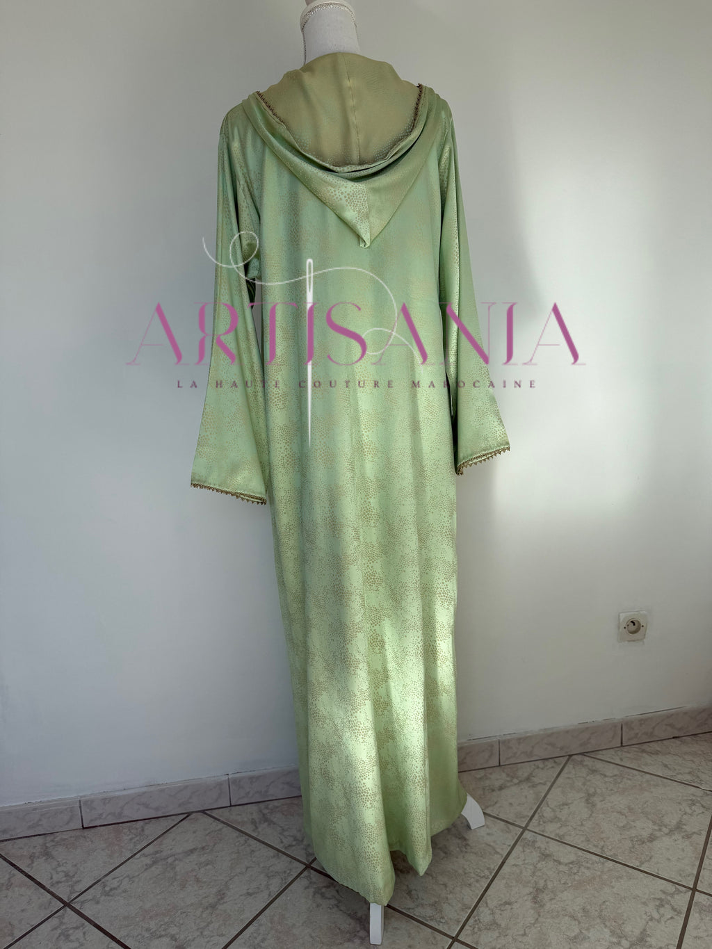 Jellaba une pièce randa + perles - modèle Najia ✨