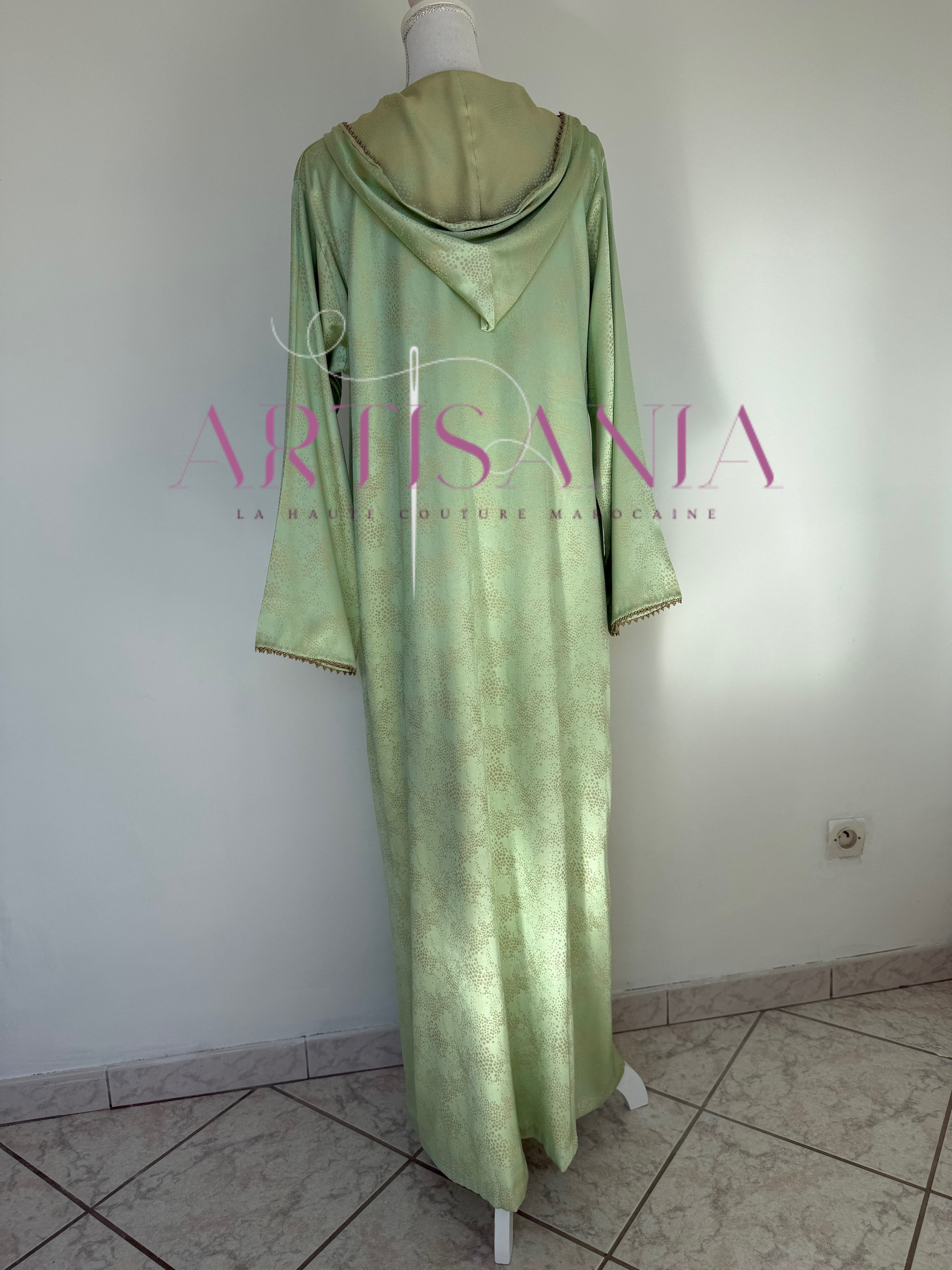 Jellaba une pièce randa + perles - modèle Najia ✨