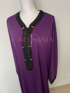 Gandoura faite main avec perles – Collection Loubna 🖤✨