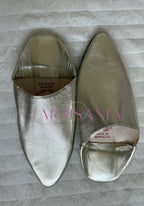 Babouche marocaine traditionnelle modèle Ghenon - argenté