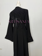 Caftan marocain avec perles couleur unie - modèle Siwar