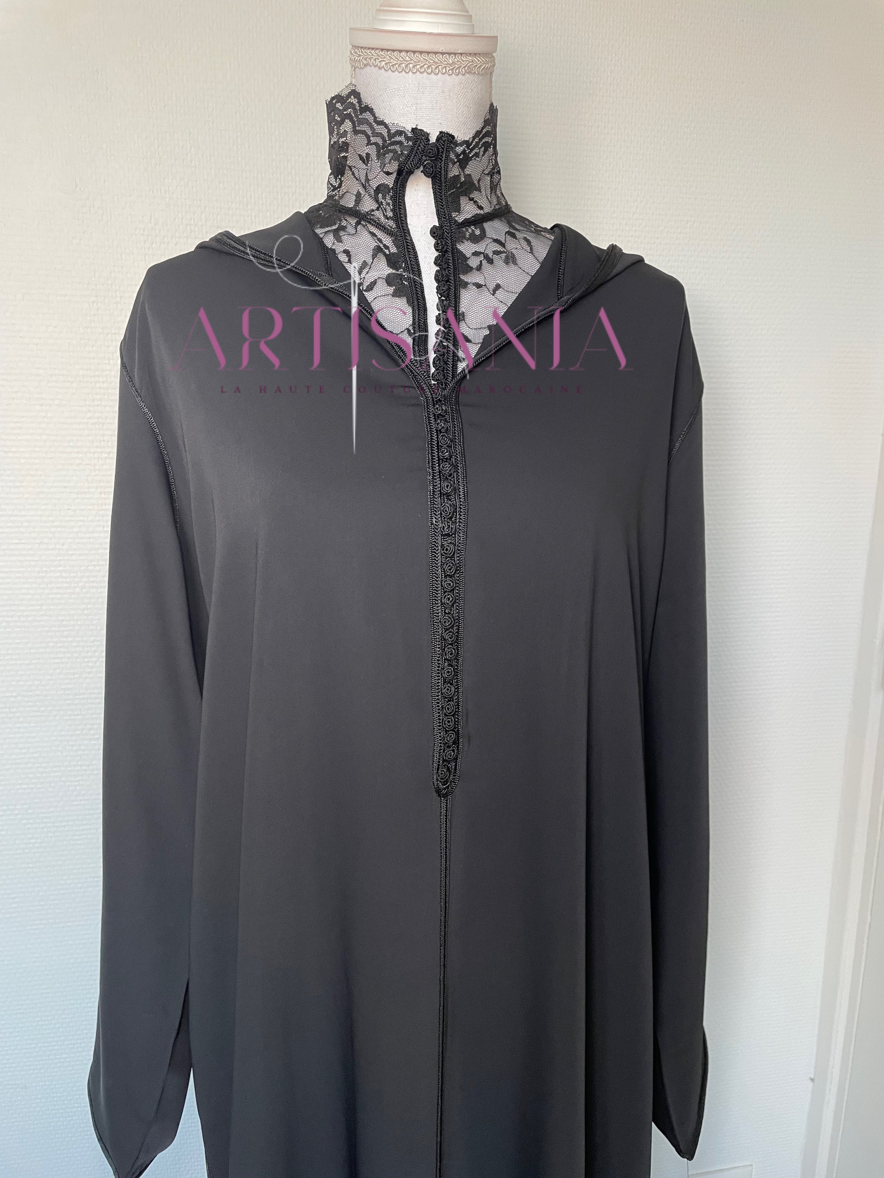 Jellaba marocaine dentelle deux pièces - modèle Romane