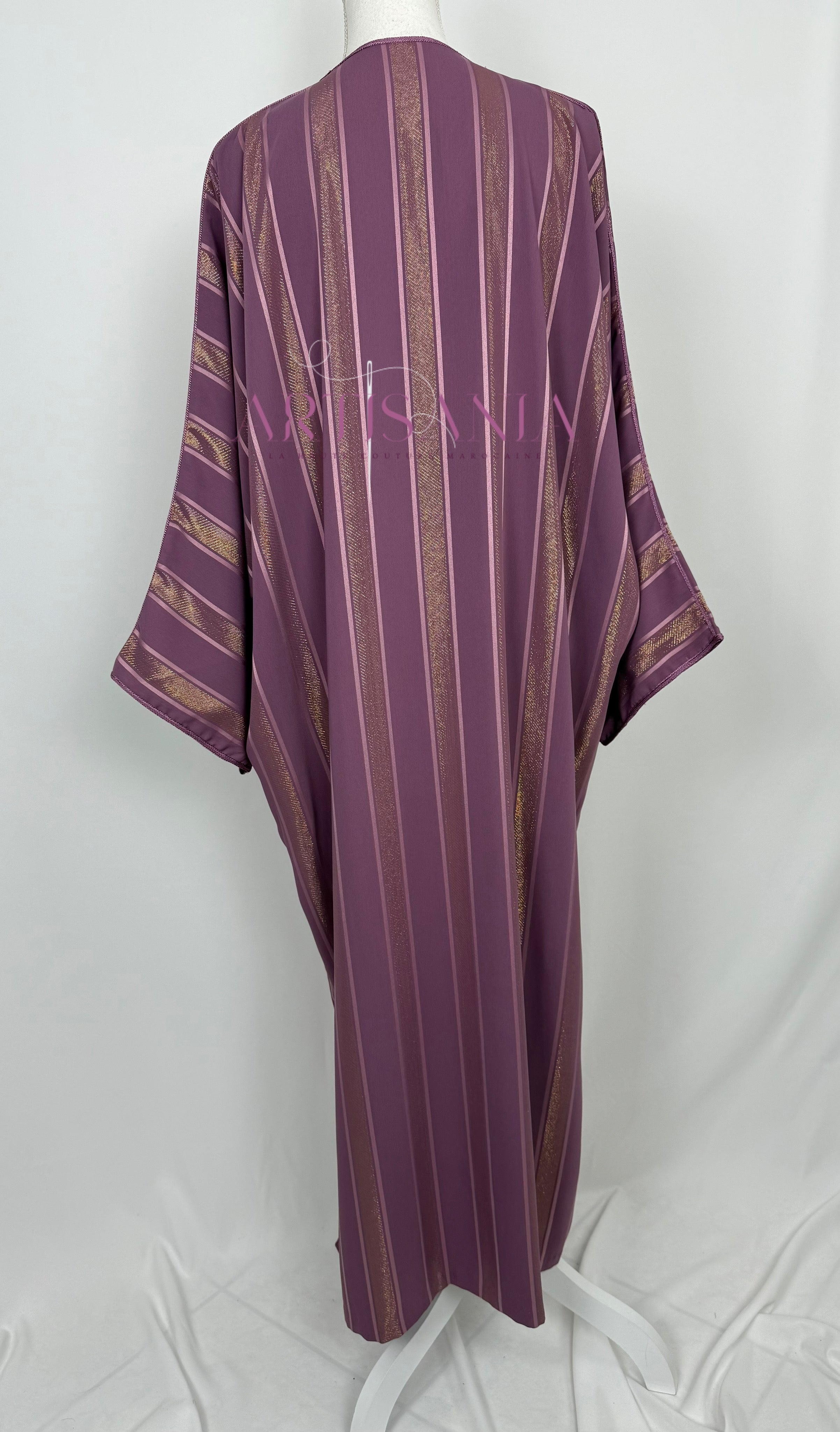 Gandoura tissu Jawhara  avec broderies - modèle Zohra