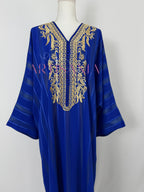 Gandoura tissu Jawhara  avec broderies - modèle Zohra