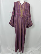 Gandoura tissu jawhara avec broderies - modèle Zahia