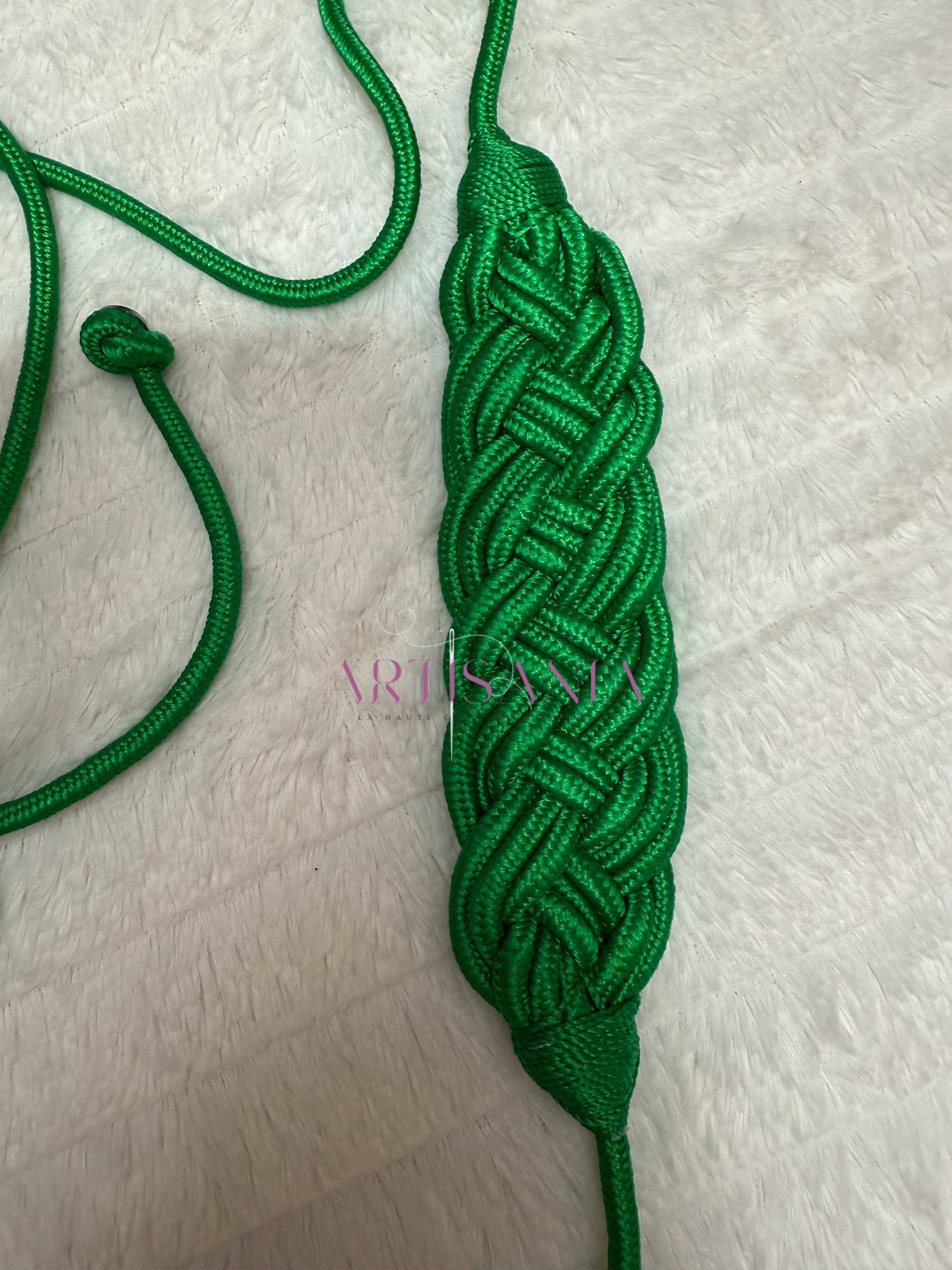 Ceintures tressées fines colorées 💚✨