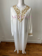 Jellaba marocaine deux pièces avec rayures - modèle Samara