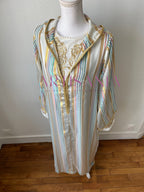 Jellaba marocaine deux pièces avec rayures - modèle Samara