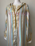 Jellaba marocaine deux pièces avec rayures - modèle Samara