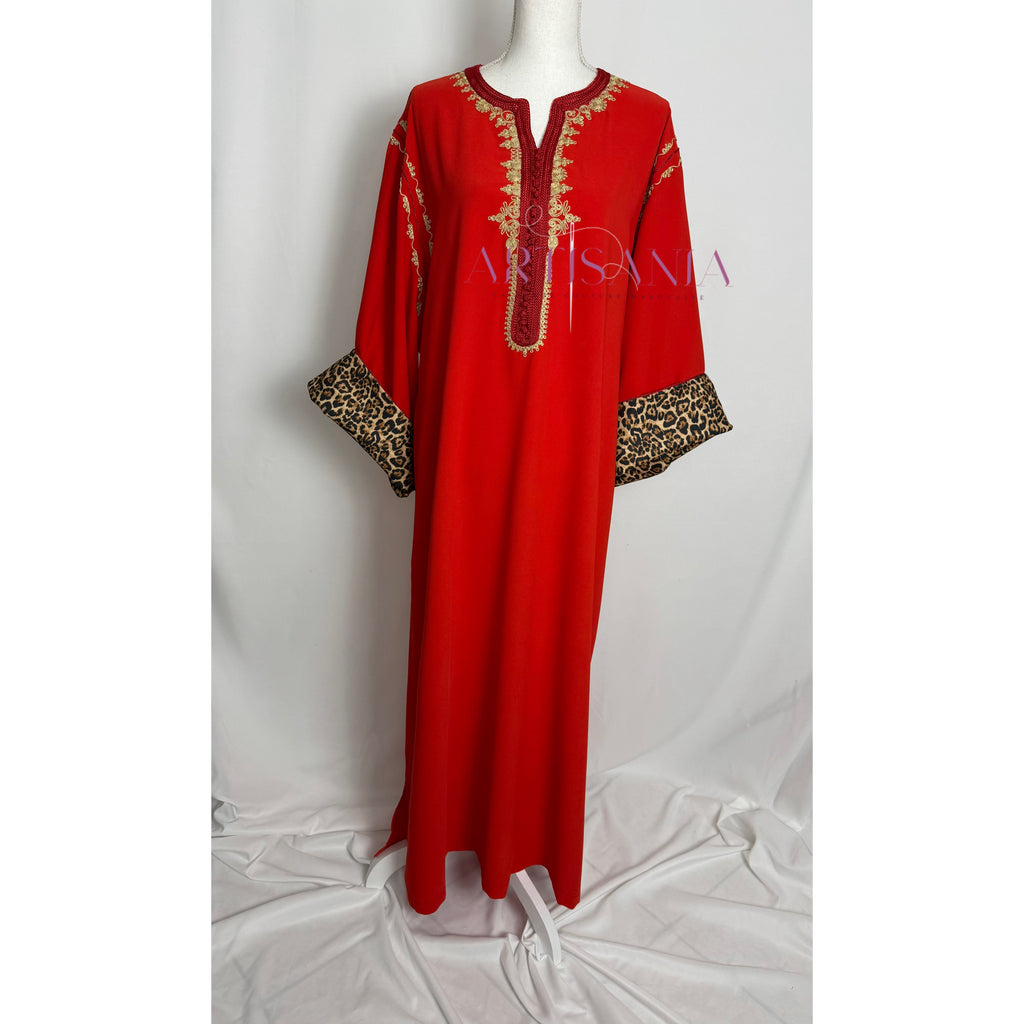 Gandoura marocaine -  motifs léopards 🐆✨