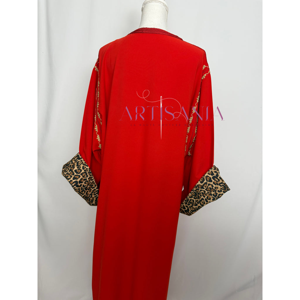 Gandoura marocaine -  motifs léopards 🐆✨