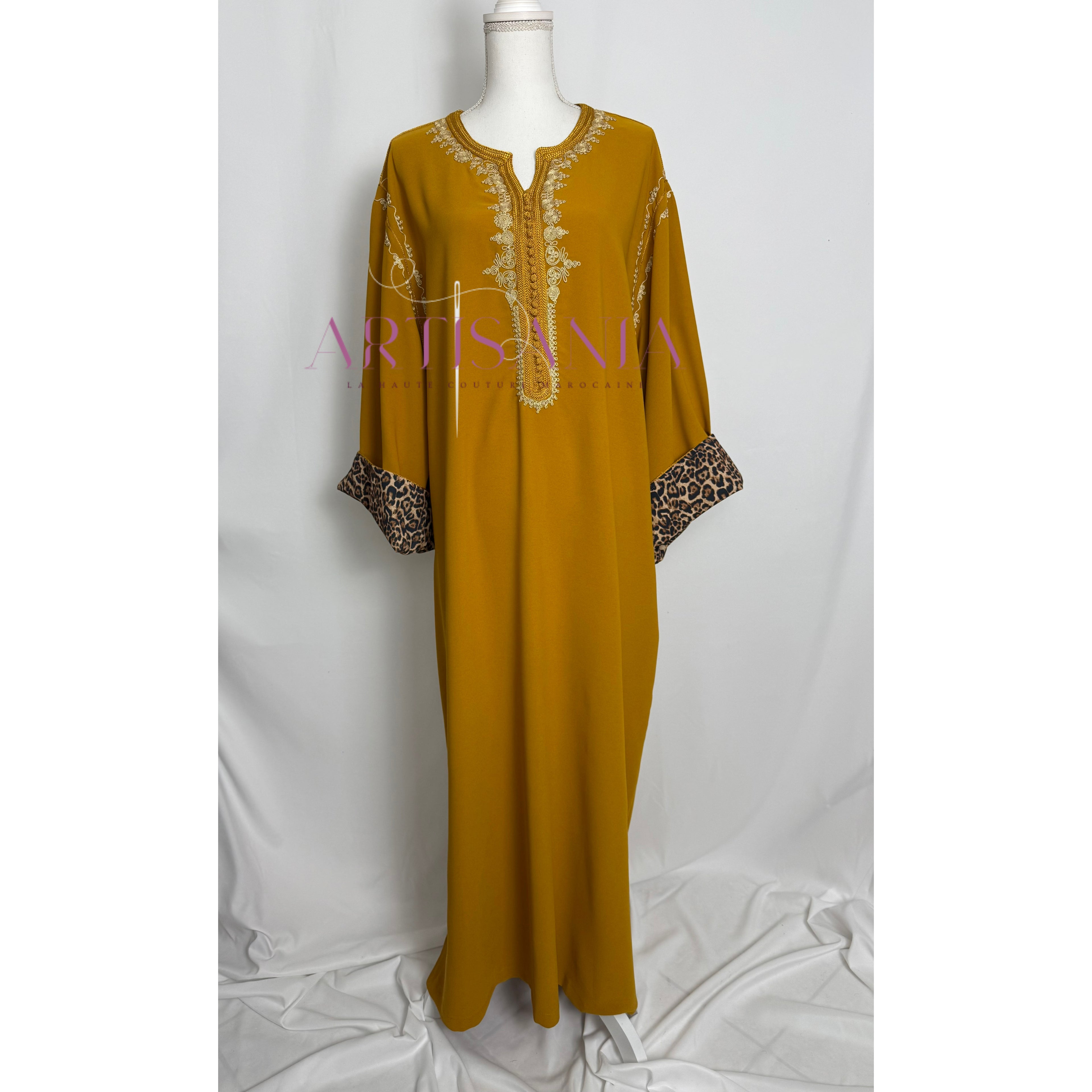 Gandoura marocaine -  motifs léopards 🐆✨