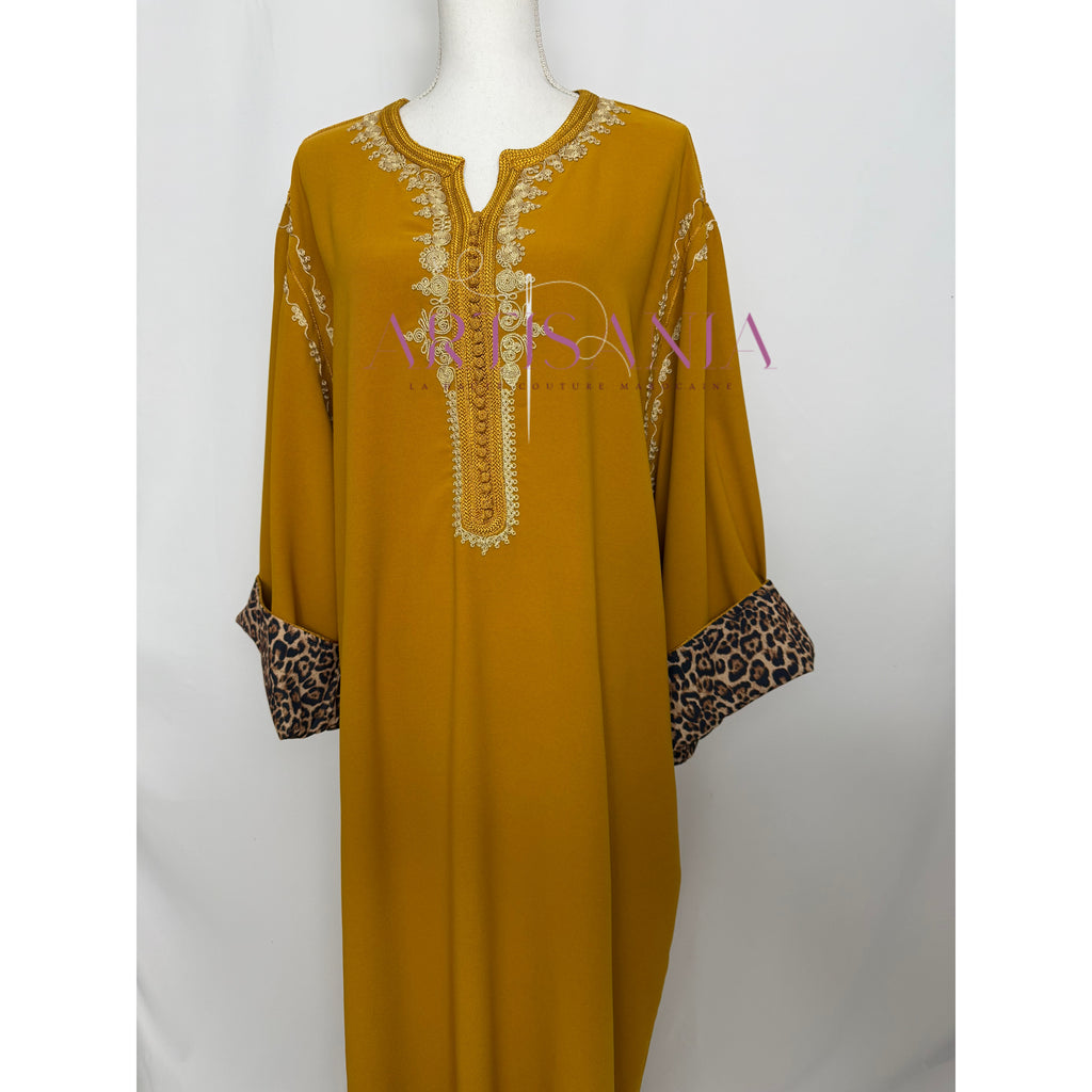 Gandoura marocaine -  motifs léopards 🐆✨