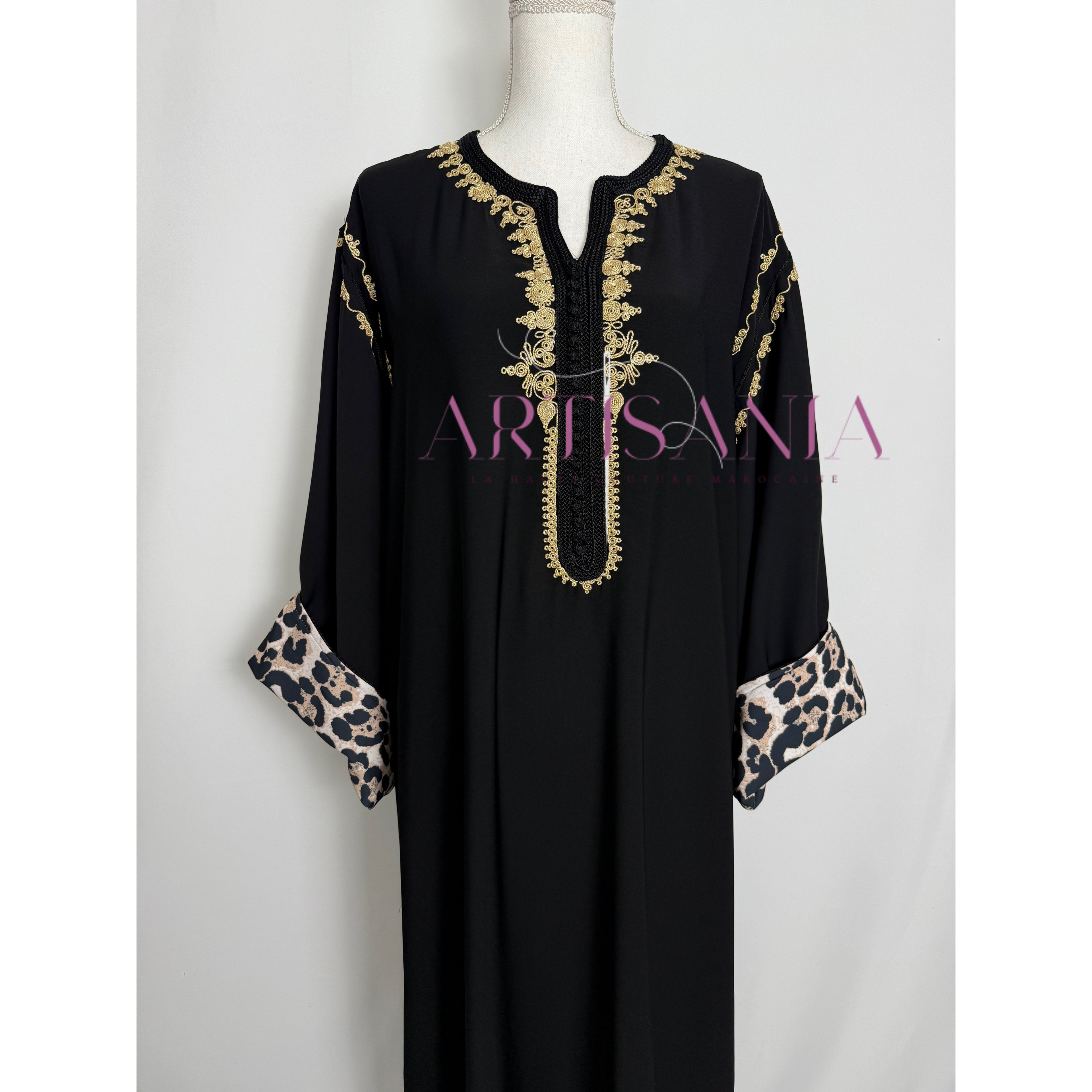 Gandoura marocaine -  motifs léopards 🐆✨