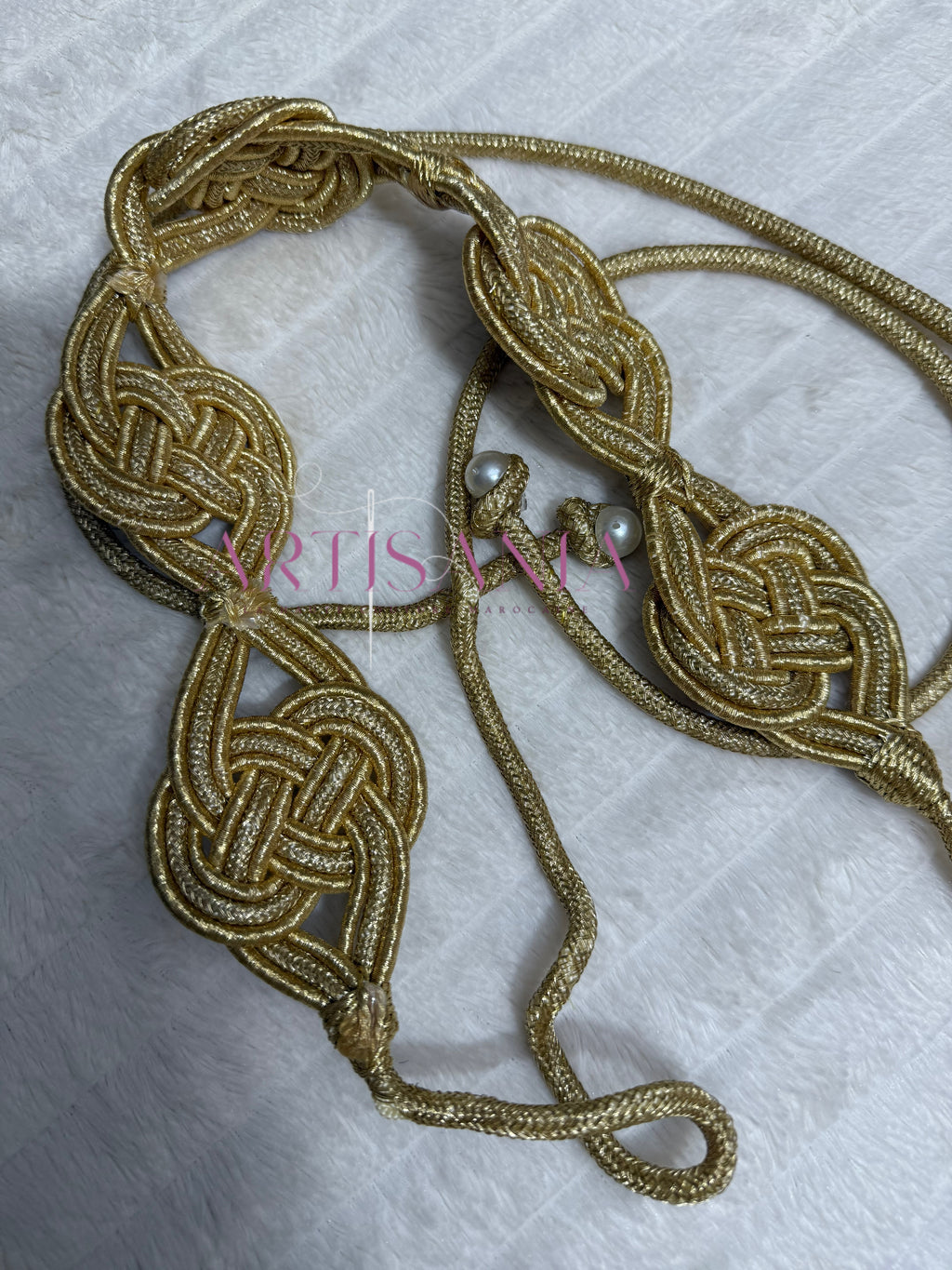 Ceinture Mej­doul artisanale - design traditionnel à nœuds ✨