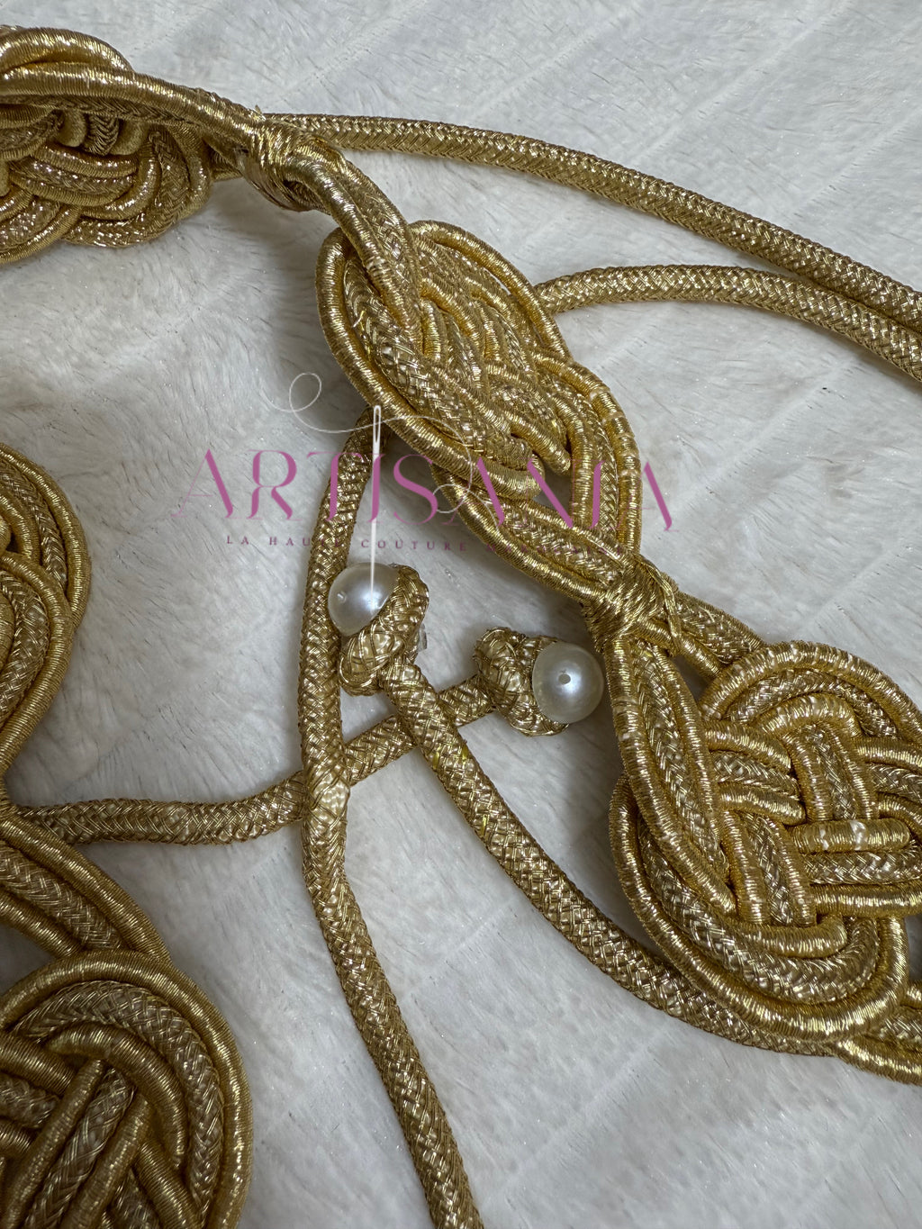 Ceinture Mej­doul artisanale - design traditionnel à nœuds ✨