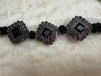 Ceinture métal ajustable - aux perles noires et dorées 🖤✨