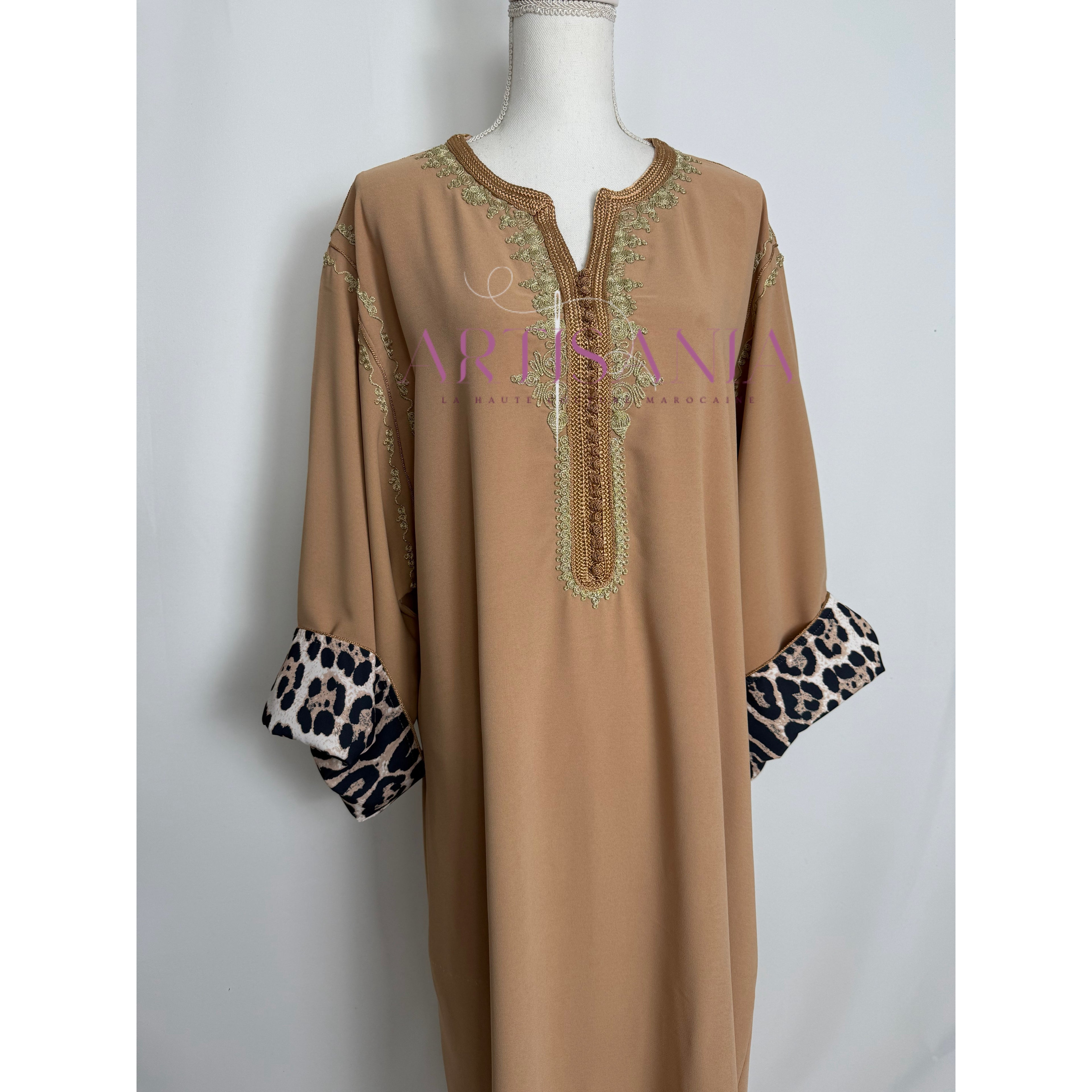 Gandoura marocaine -  motifs léopards 🐆✨