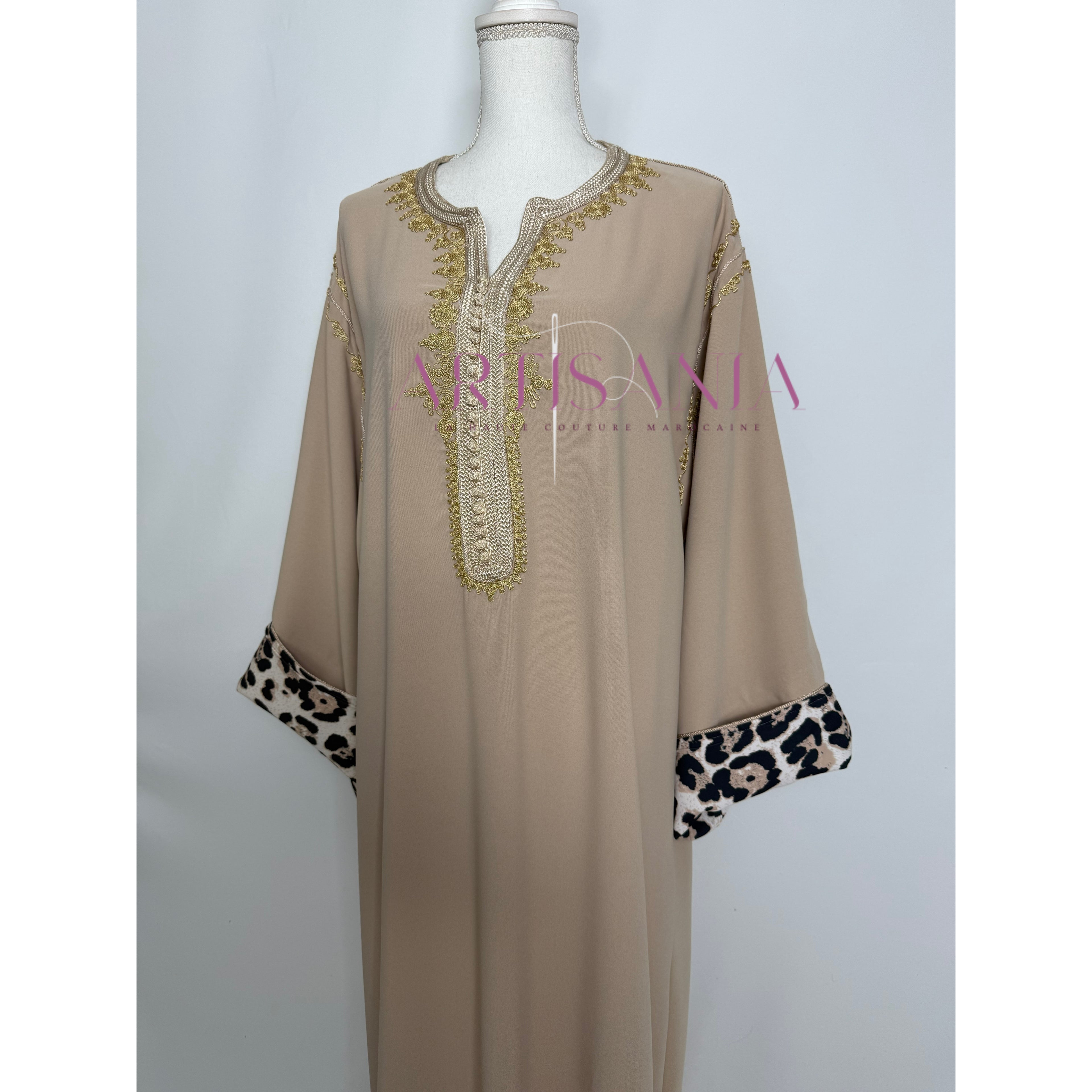 Gandoura marocaine -  motifs léopards 🐆✨