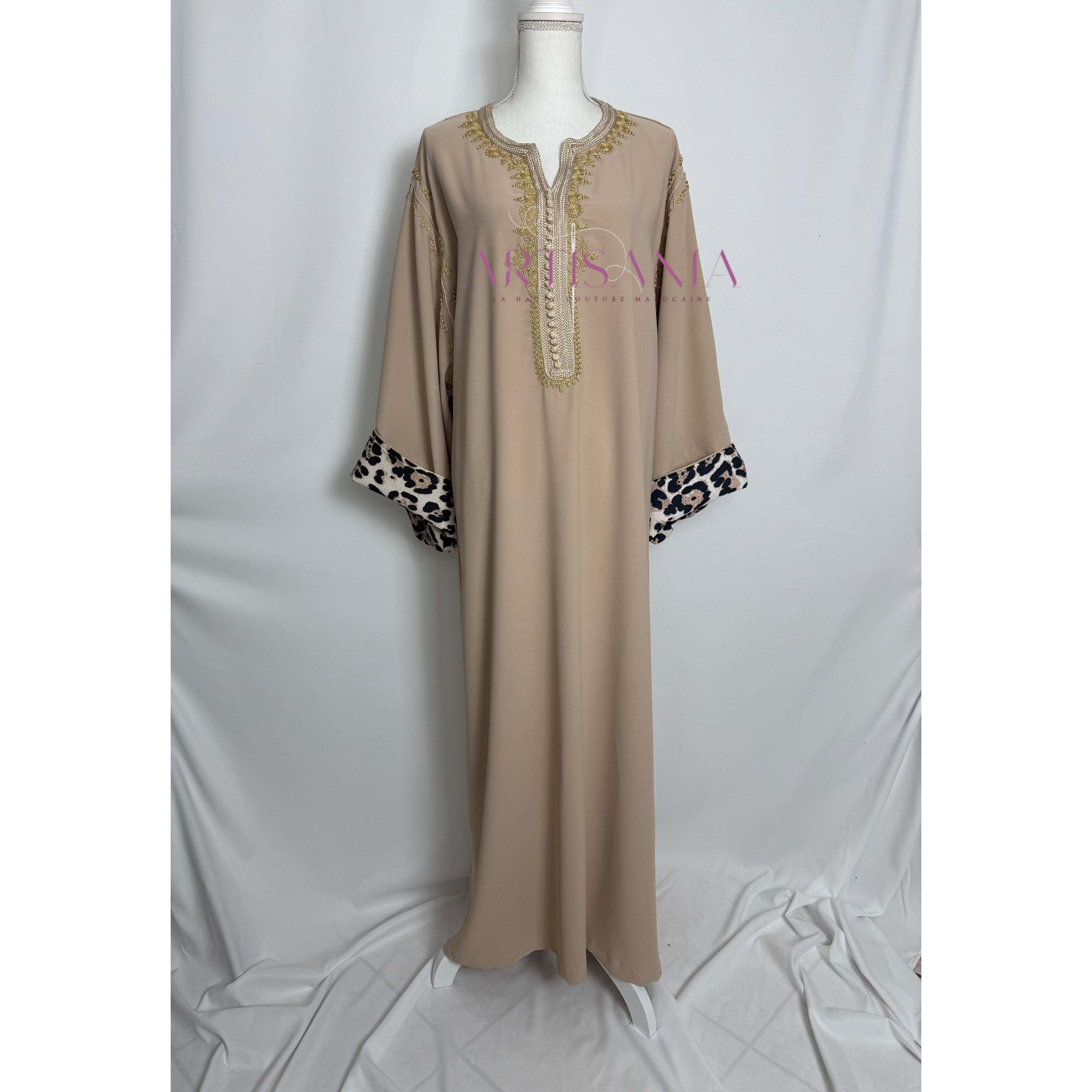 Gandoura marocaine -  motifs léopards 🐆✨