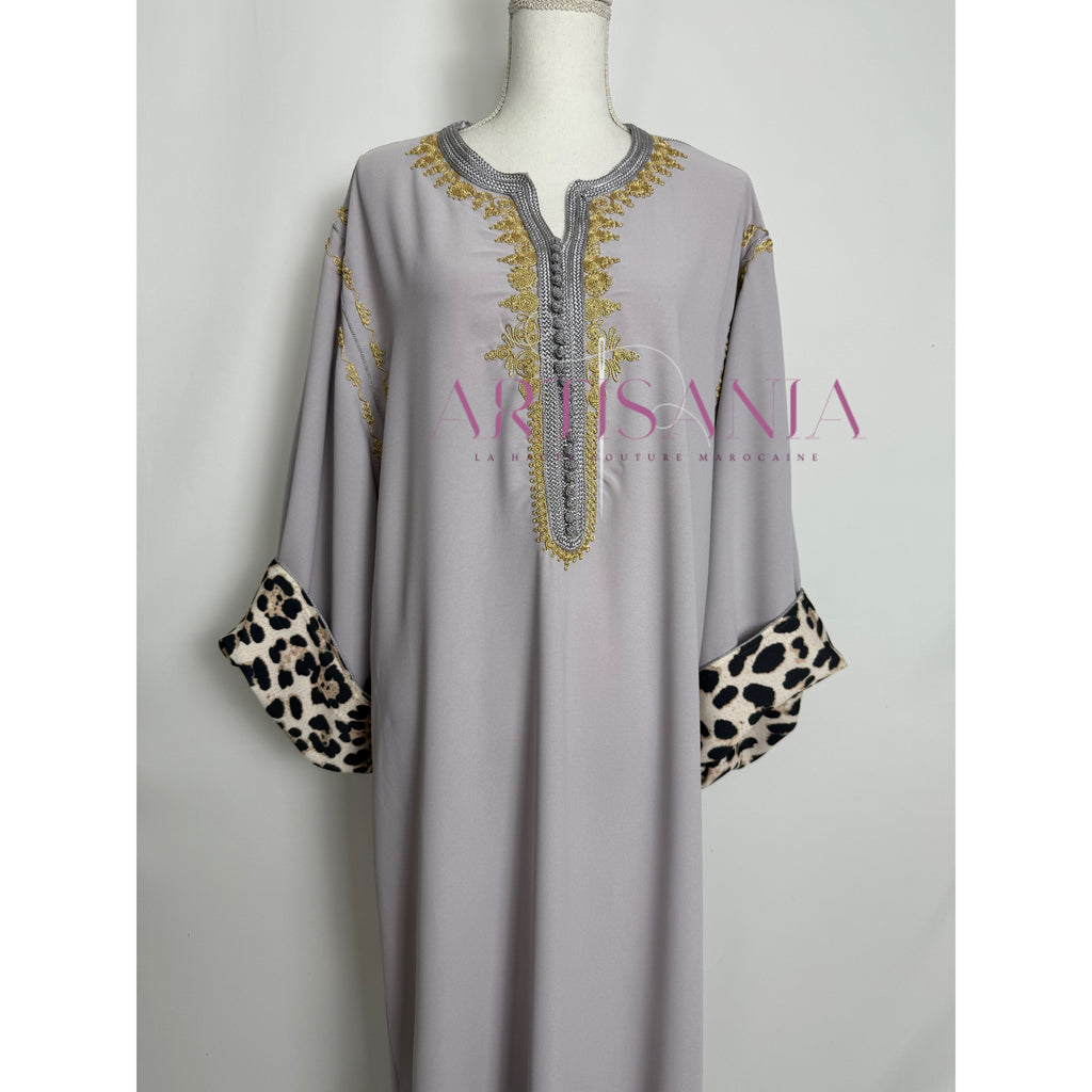 Gandoura marocaine -  motifs léopards 🐆✨