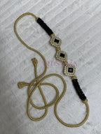 Ceinture métal ajustable - aux perles noires et dorées 🖤✨