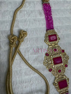 Ceinture métallique ajustable - ornée de perles colorées ✨🩷