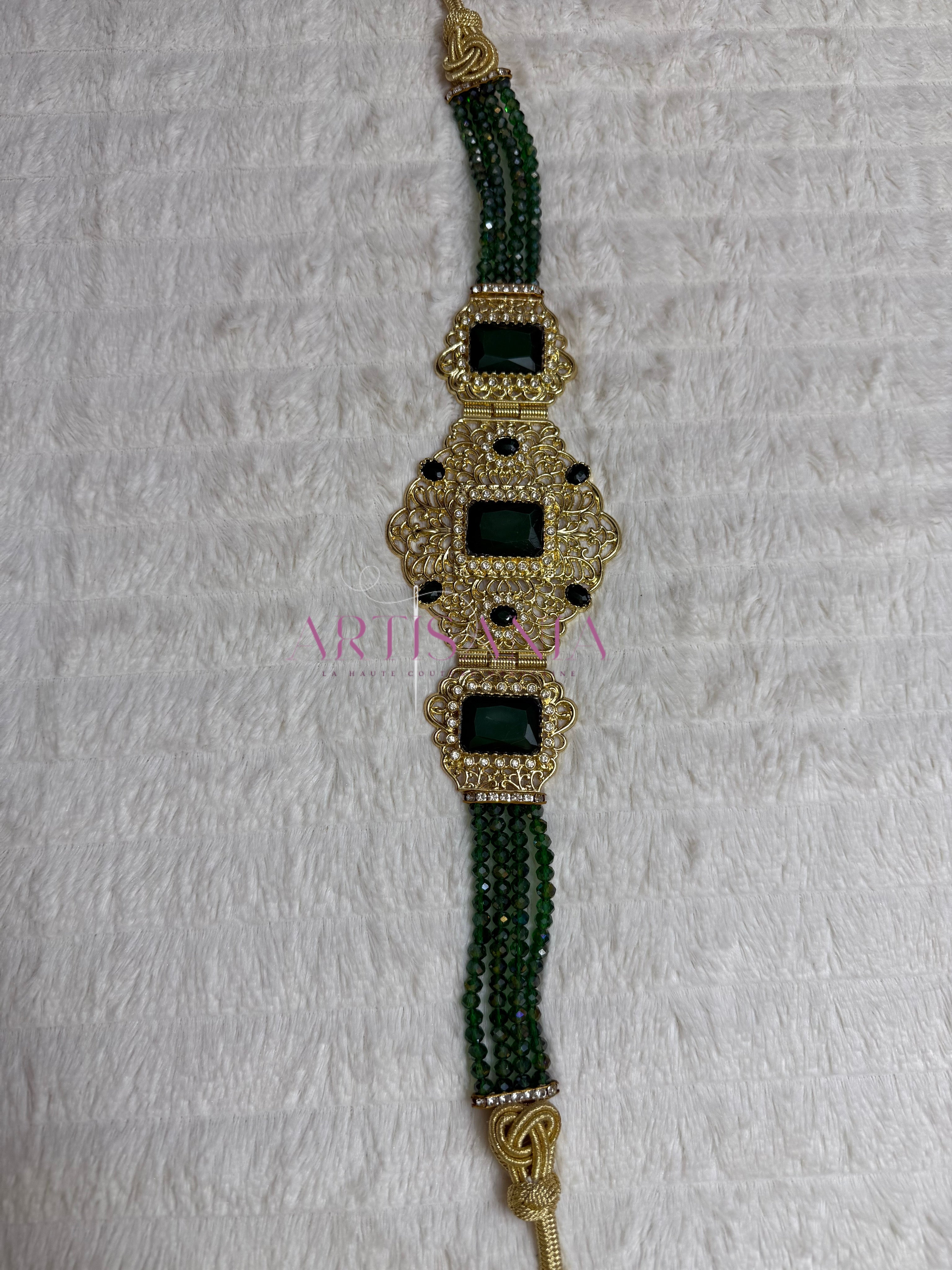 Ceinture métallique ajustable - ornée de perles colorées ✨🩷