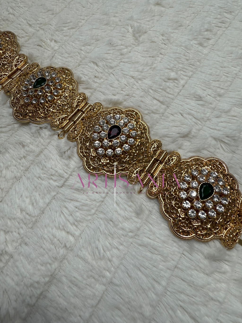 Ceinture métallique ajustable colorée - pour caftans, abayas, takchitas ou robes 👗✨