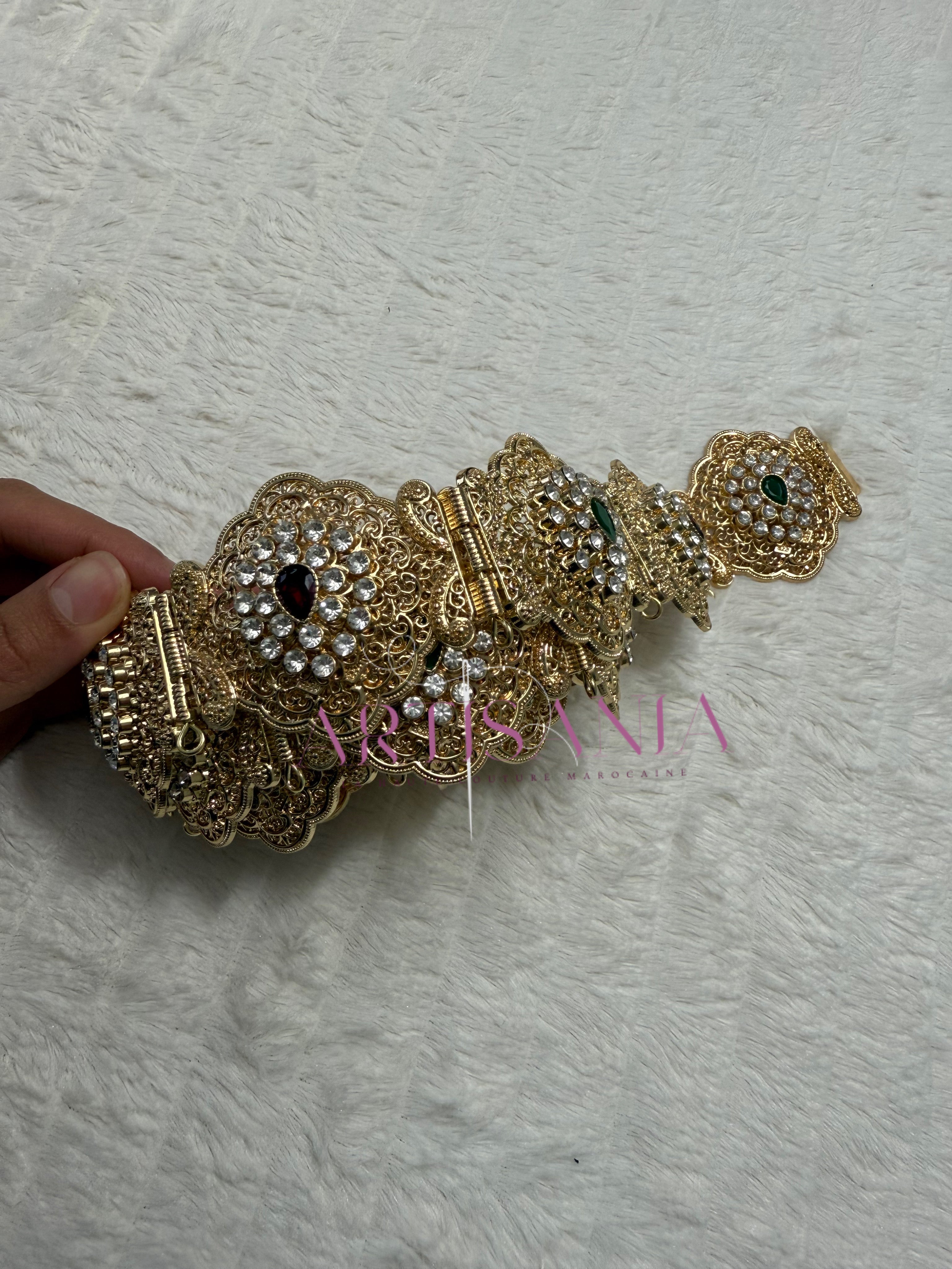 Ceinture métallique ajustable colorée - pour caftans, abayas, takchitas ou robes 👗✨