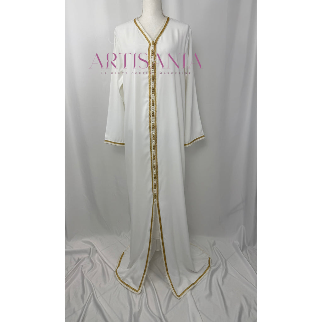 Takchita marocaine blanche et doré - modèle Linda ✨🤍