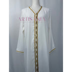 Takchita marocaine blanche et doré - modèle Linda ✨🤍