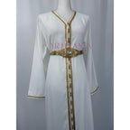 Takchita marocaine blanche et doré - modèle Linda ✨🤍