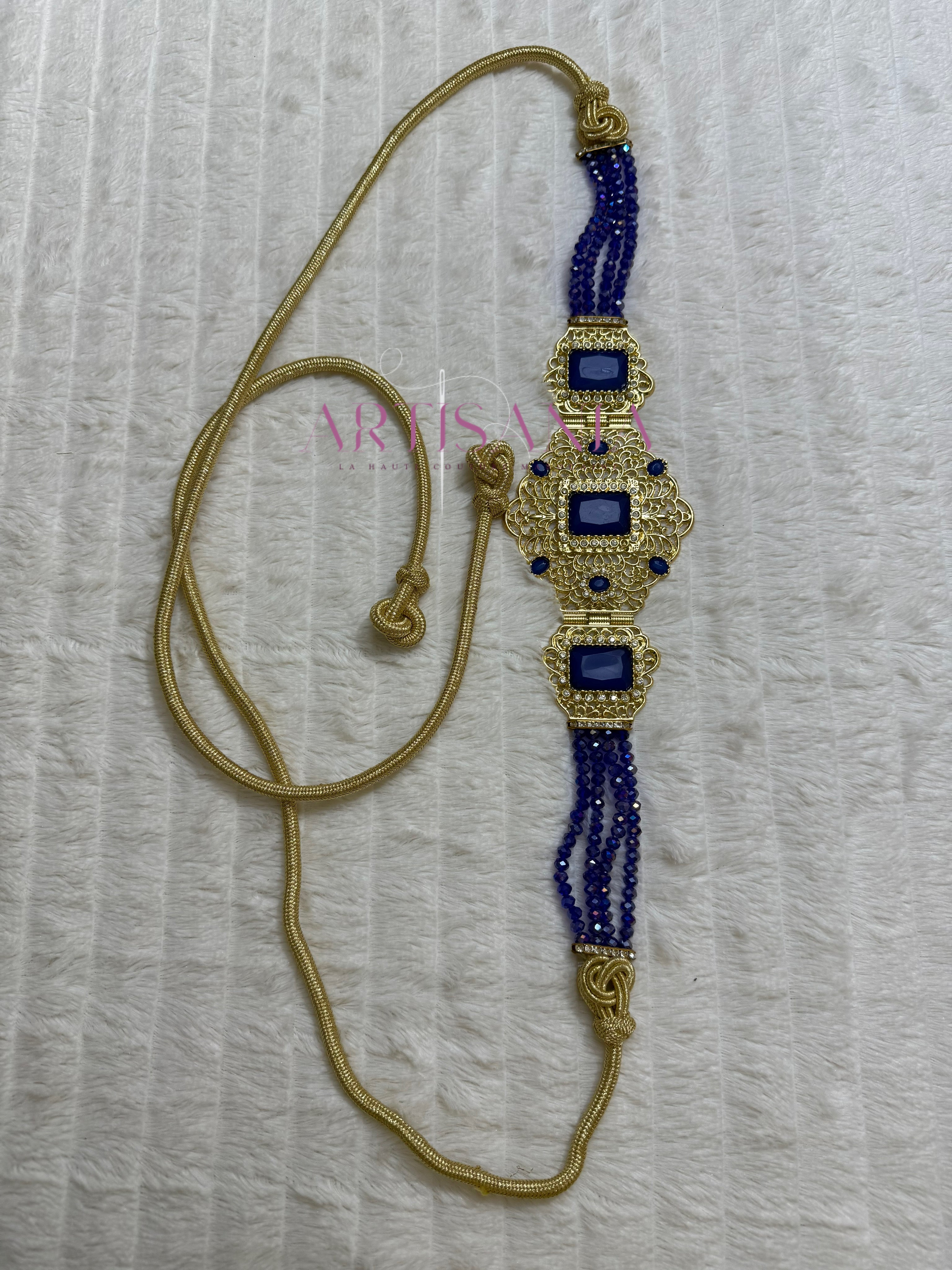 Ceinture métallique ajustable - ornée de perles colorées ✨🩷