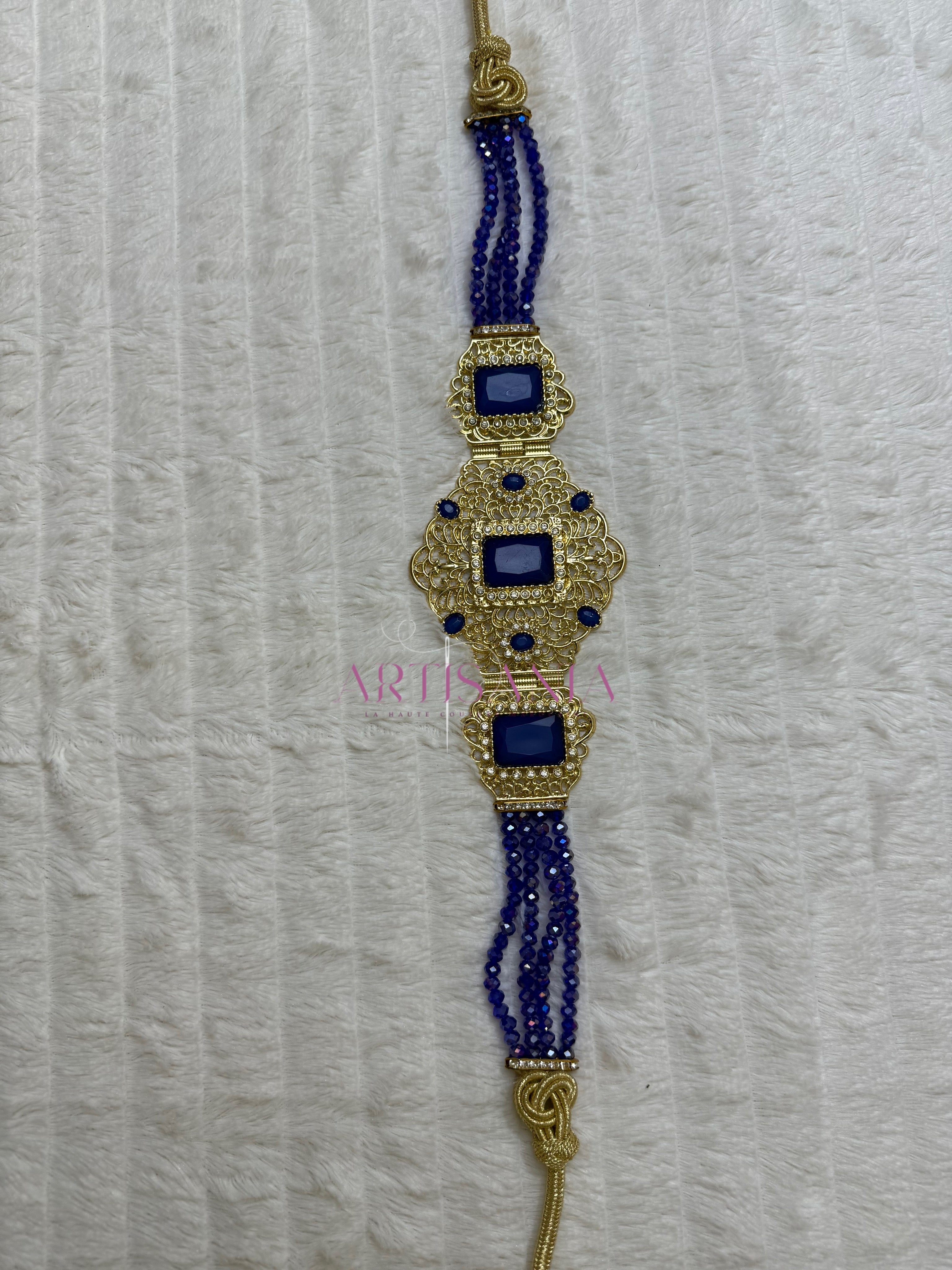 Ceinture métallique ajustable - ornée de perles colorées ✨🩷